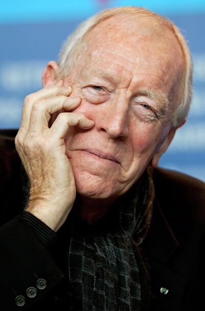 El actor Max Von Sydow durante una conferencia de prensa celebrada en Berlín en 2012. El actor falleció ayer a los 90 años.