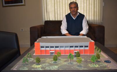 Maqueta de lo que será el polideportivo municipal de San Ber.