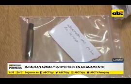 Incautan armas y proyectiles en allanamiento