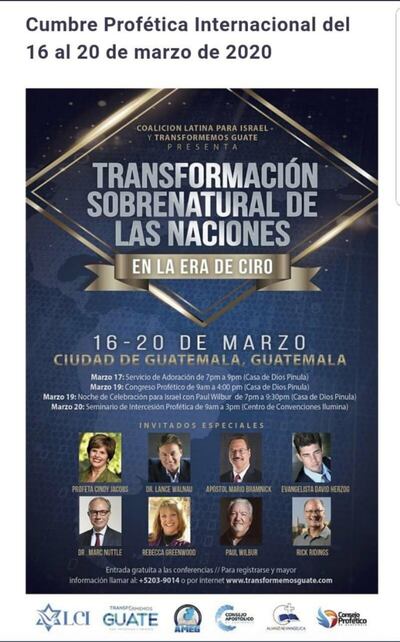 "Transformación sobrenatural de las naciones en la Era de Ciro". Así se promocionaba el encuentro para el cual el Congreso le pagó los pasajes y le dio viático a la senadora María Eugenia Bajac.