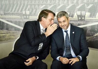 Mario Abdo y Jair Bolsonaro