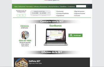 Sitio web de la Subsecretaría de Estado de Tributación