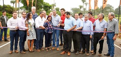 El presidente Mario Abdo estuvo ayer acompañado de varios diputados de Central, del gobernador Hugo González, entre otros.
