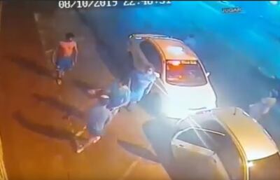 Momento de la agresión.