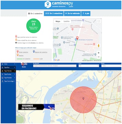 Topa y Caminos Py son algunas de las aplicaciones que brinda información acerca del trayecto y el itinerario de los buses.