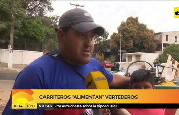 Carriteros alimentan vertederos