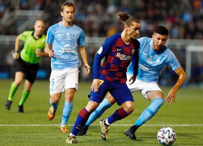 El francés Antoine Griezmann marcó los dos goles del Barcelona.