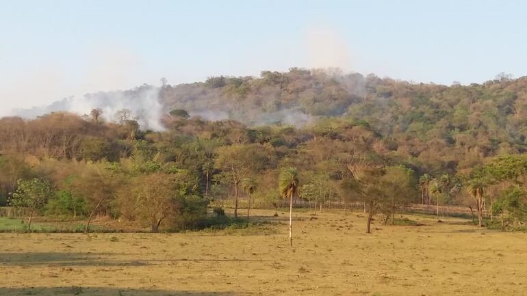 Incendios en Cerro Corá y Cerro Verde.