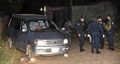 Escena del homicidio del guardiacárcel de Tacumbú Mario Lezcano Mereles y su hijo Mario Alberto Lezcano. El ataque fue encabezado por Walter Darío Ayala, por orden de Jarvis Chimenes Pavão.