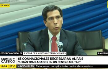 Federico González, asesor de Asuntos Internacionales de la Presidencia.