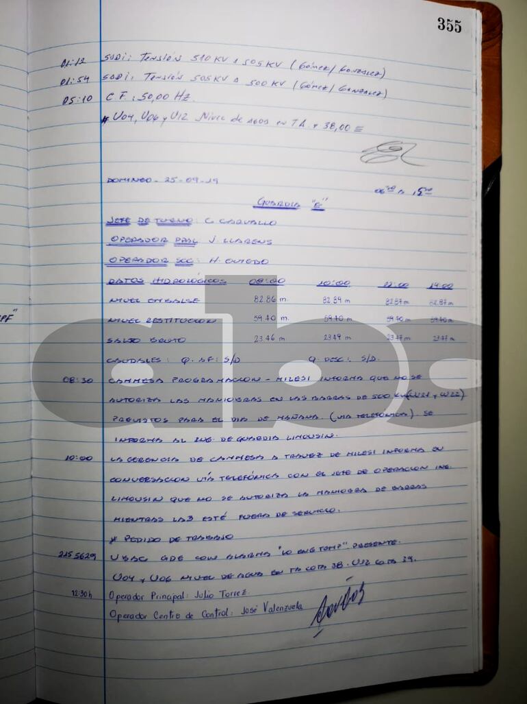 Documento en el que Commesa hace constar que impide el trabajo a los paraguayos.