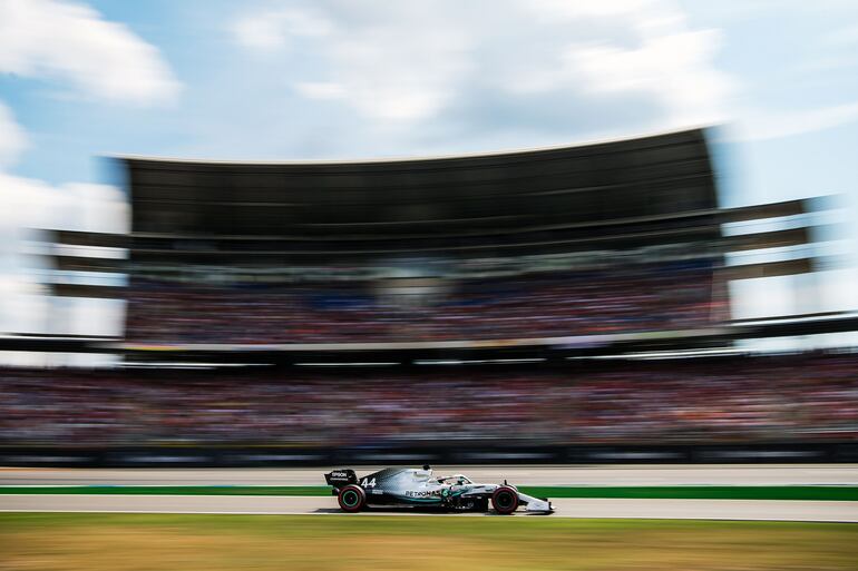 Lewis Hamilton ganó la pole en el Gran Premio de Alemania.