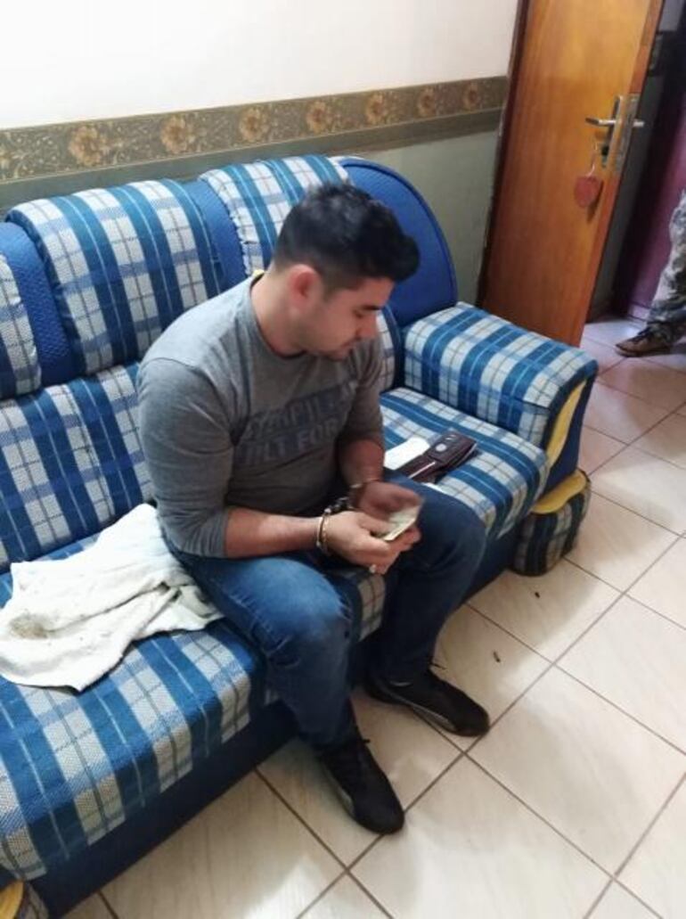 Édgar Fariña Ortiz fue detenido en Pedro Juan Caballero esta mañana.