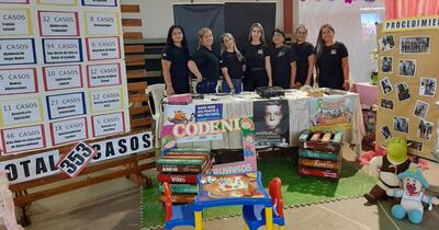 Participantes de la Feria de la Transparencia exhiben sus trabajos en Ciudad del Este. Entre las preocupaciones está el uso del Fondo Nacional de Inversión Pública y Desarrollo (Fonacide).