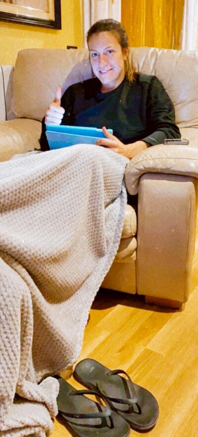 Paola Ferrari, en resguardo en su domicilio.