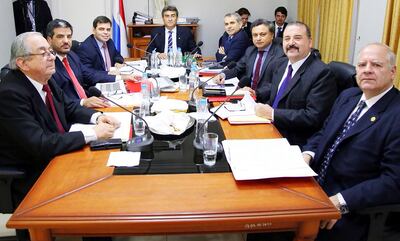 Miembros del Consejo de la Magistratura con  la incorporación de su último consejero, el exministro José Raúl  Torres Kirmser.