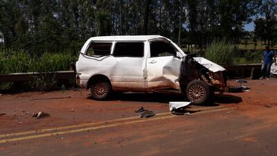 Furgoneta involucrada en el accidente