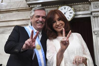 El presidente Alberto Fernández y la vicepresidenta Cristina Fernández.