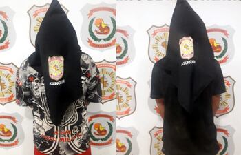 Presuntos miembros de banda de motoasaltantes detenidos por la Policía en Limpio.