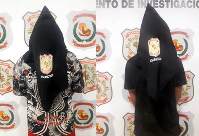 Presuntos miembros de banda de motoasaltantes detenidos por la Policía en Limpio.