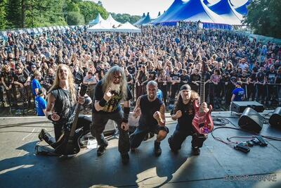 Integrantes de la banda de deaht metal Incantation, que hoy debían presentarse en Asunción.