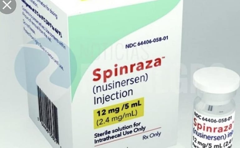 Costoso medicamento que necesita la beba de seis meses para empezar un tratamiento.