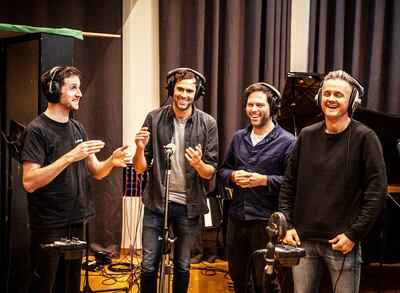 Richard Hughes, Tim Rice-Oxley, Jesse Quin y Tom Chaplin, durante una de las sesiones de grabación del disco “Cause and effect”. La banda saltó a la fama en el año 2004, y en el 2013 decidió hacer una pausa en su carrera. Este año retornaron a los escenarios con la premisa de pasarla bien.