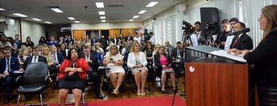 La fiscala general del Estado Sandra Quiñónez, informó sobre su gestión 2019.