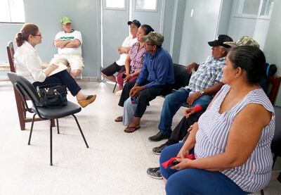 Aspecto de la reunión durante la cual presentaron quejas.