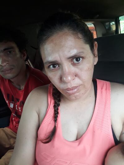 Rita Elizabeth Alvarenga y Gustavo Noguera Britos, detenidos.