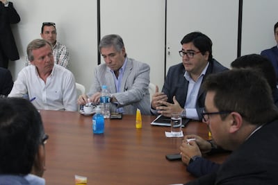 Viceministro de Transporte, Pedro Britos en reunión con Dinatran y Cetrapam
