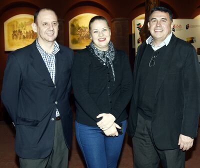 Víctor Barúa, Carina Bonstrup y Óscar Bogarín.