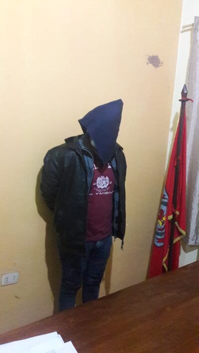 Cándido Giménez Duarte, detenido por la Policía.