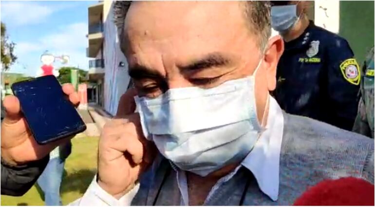 El Dr. Nelson Collar, tras reunirse con el Intendente.