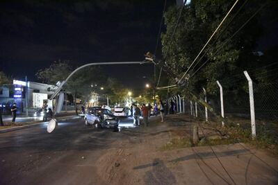 Accidente sobre Aviadores del Chaco esta madrugada.