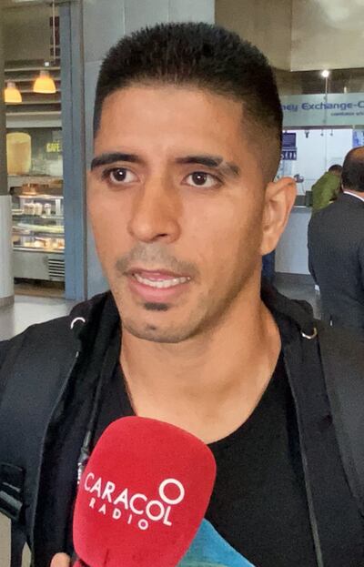 Diego Armando Godoy, en diálogo con Caracol, a su llegada a Bogotá para sumarse al Millonarios.