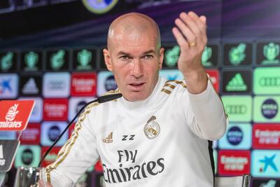 Zidane durante la rueda de prensa.