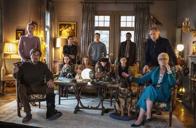 Parte del gran elenco de “Entre navajas y secretos”, de Rian Johnson.