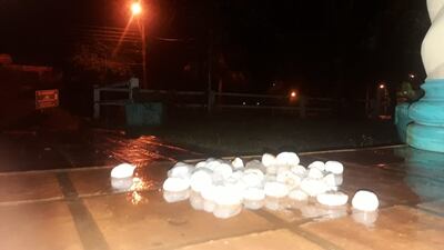 Una granizada afectó en la noche de hoy la zona de Santiago, Misiones.