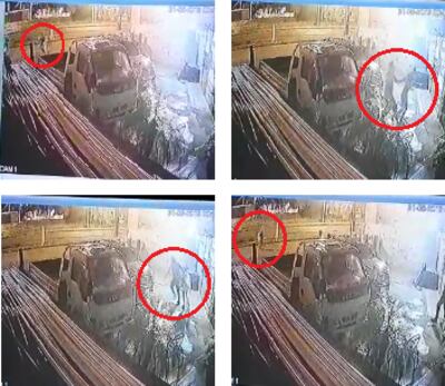 Secuencia de las imágenes comprueban forcejeo previo al feminicidio.