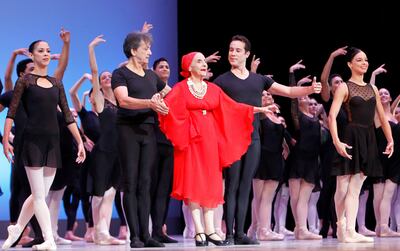 La bailarina cubana Alicia Alonso (c) durante un acto en La Habana (Cuba). Una figura legendaria de la danza clásica, falleció este jueves 17 de octubre de 2019, a los 98 años, informó a Efe un representante del Ballet Nacional de Cuba (BNC).