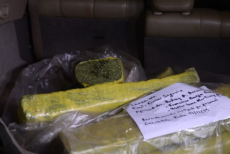 La marihuana incautada.