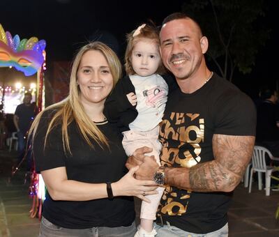 Cinthya Leiva,   Gabrieli y Jesús Godoy.