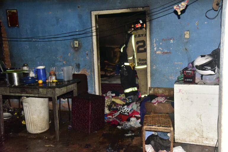 Incendio en el barrio Virgen del Huerto.