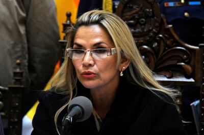 Jeanine Áñez, presidenta interina de Bolivia.