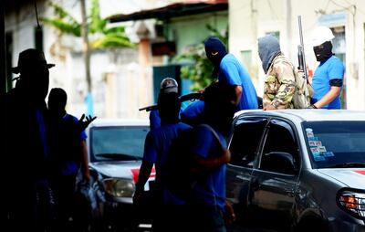 Imagen de uno de los escuadrones de la muerte empleado por Daniel Ortega contra los opositores.