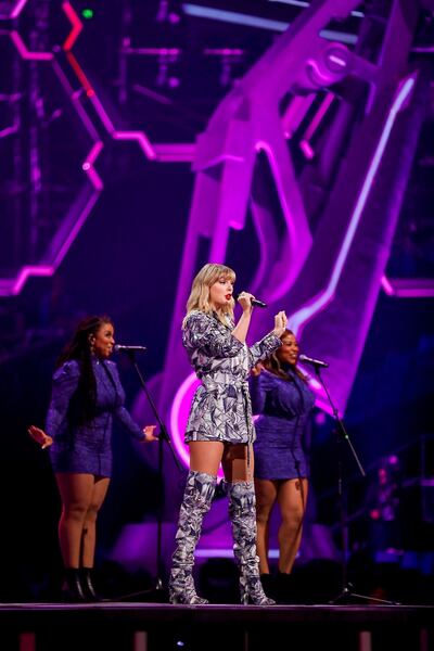 La cantante Taylor Swift durante el Global Shopping Festival, en Shanghai, China.