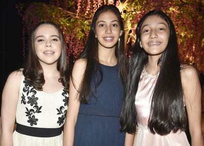 Cecilia Álvarez, Jazmín Meza y Mariángel Meza.