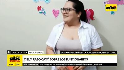 Cielo raso cayó sobre funcionarios