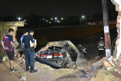 Así quedó el vehículo tras el accidente.